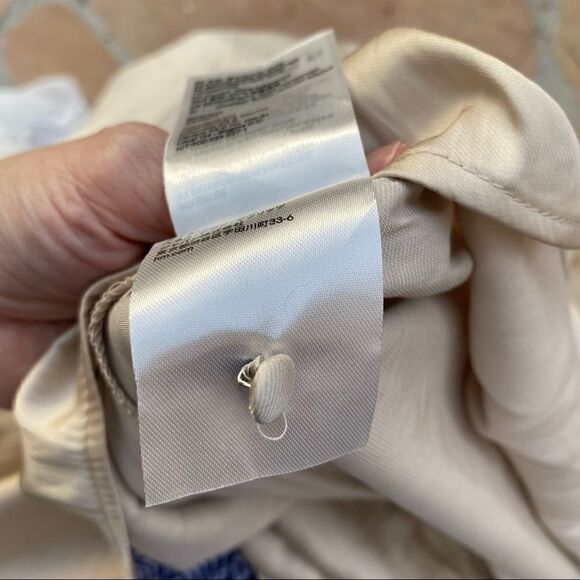 H&M satin finish cream color maxi dress size medium - Picture 9 of 12